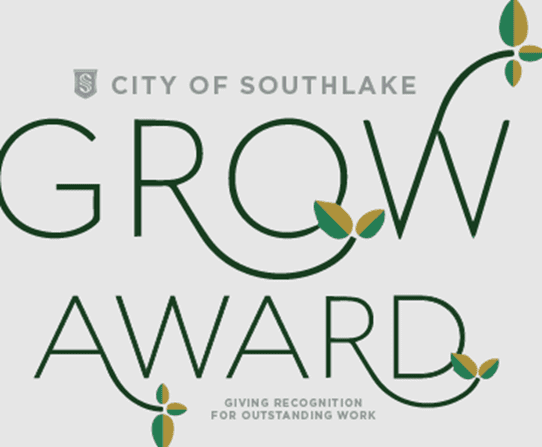Logo with plants growing